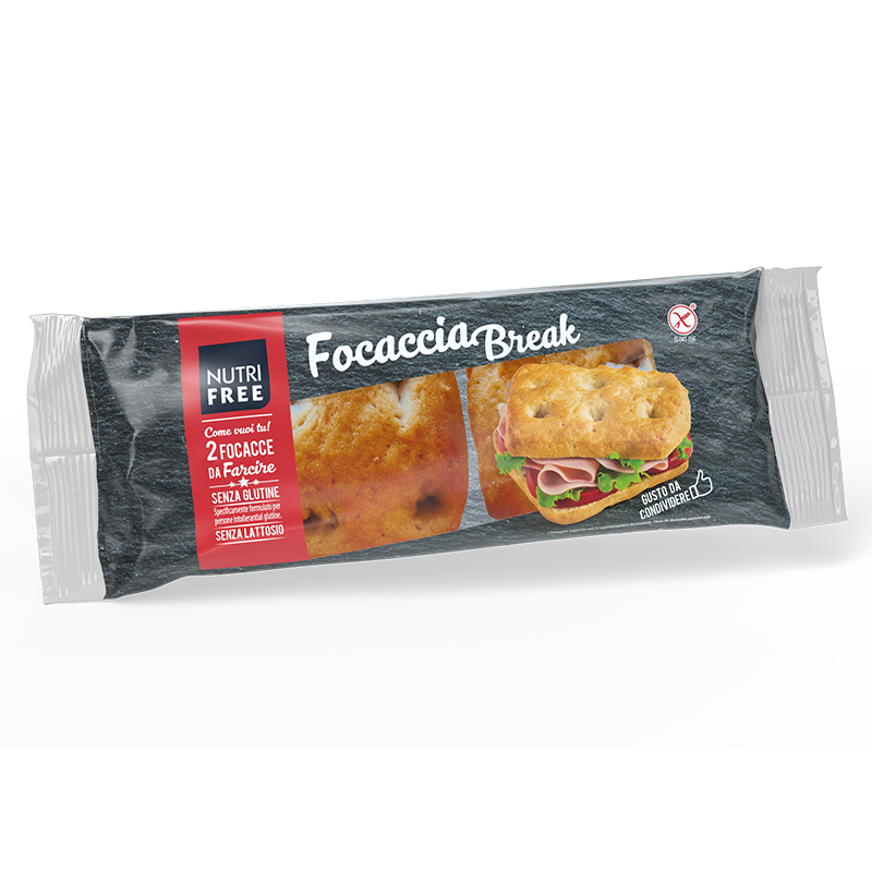 Nutrifree Pane Focaccia Break senza glutine olio evo