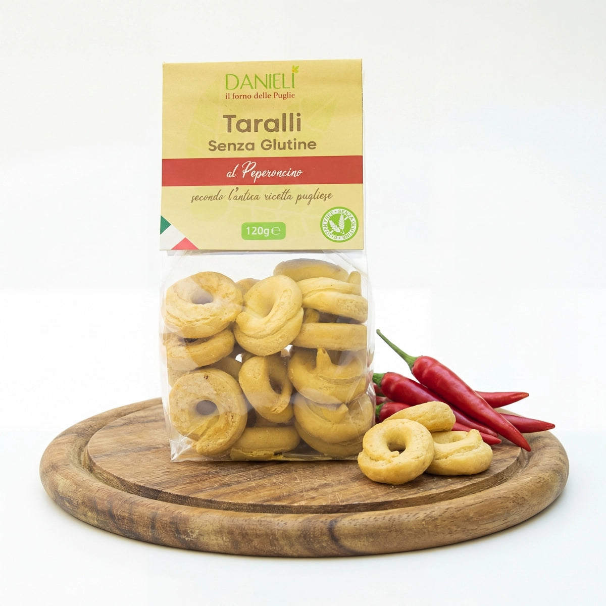 Danieli Taralli Pugliesi Senza Glutine Peperoncino 120g
