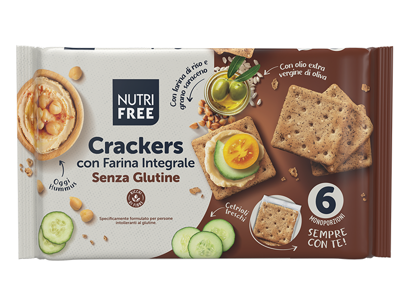 Nutrifree Pane e sostituti Crackers Farina Integrale crackers x6 fibre