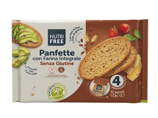 Nutrifree Panfette Farina Integrale pane morbido semi