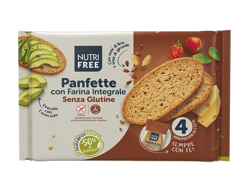 Nutrifree Panfette Farina Integrale pane morbido semi
