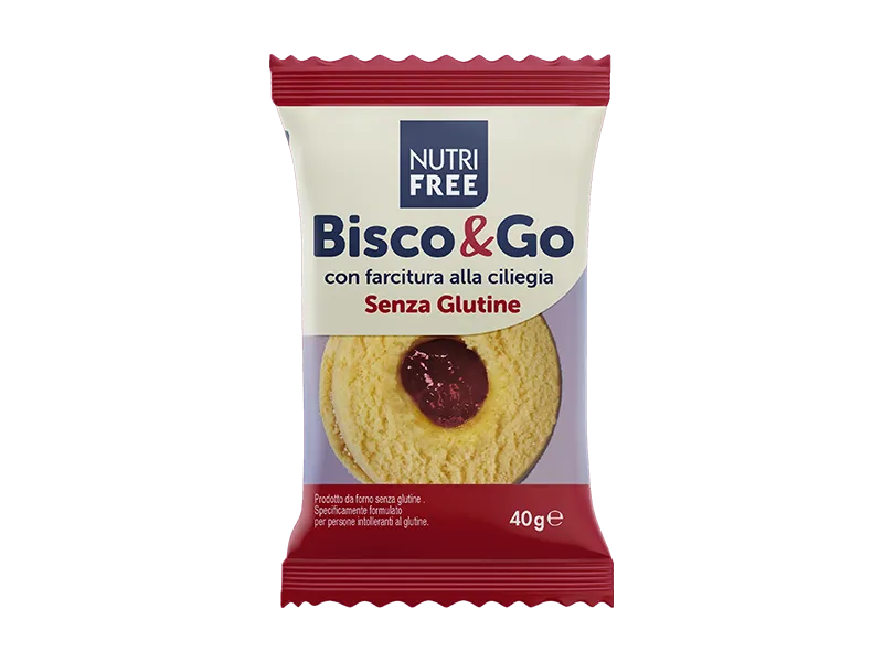 Nutrifree Bisco&Go biscotto ciliegia monoporzione senza glutine