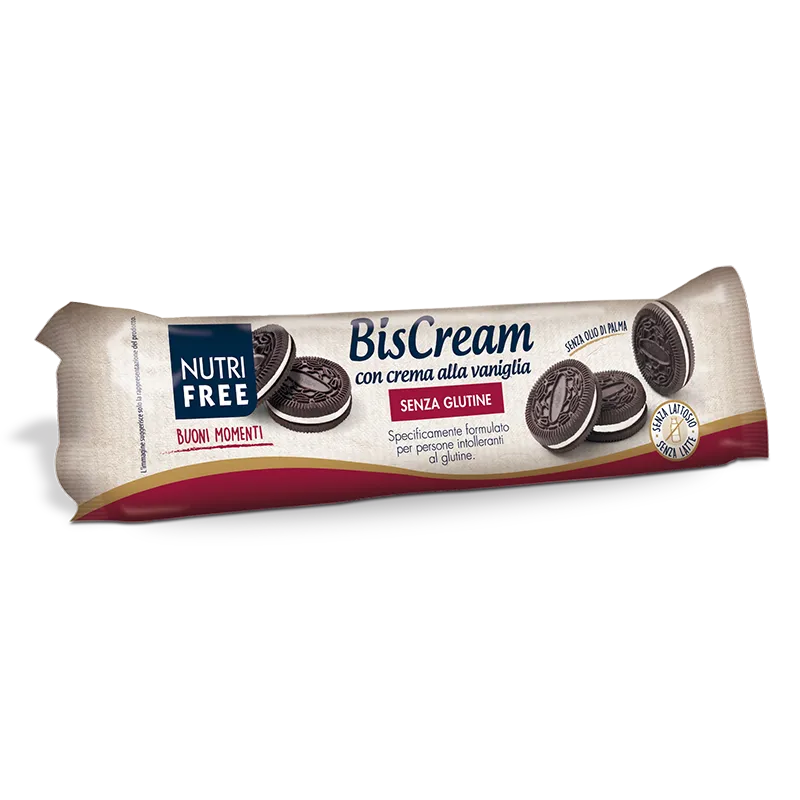 Nutrifree Biscream Vaniglia biscotti farciti senza glutine