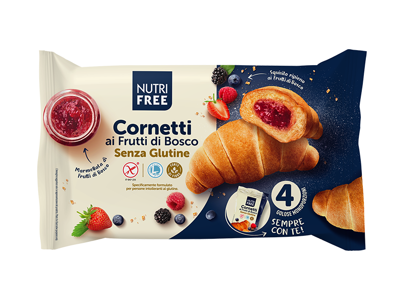 Nutrifree Cornetti Frutti di Bosco senza glutine 4 pezzi