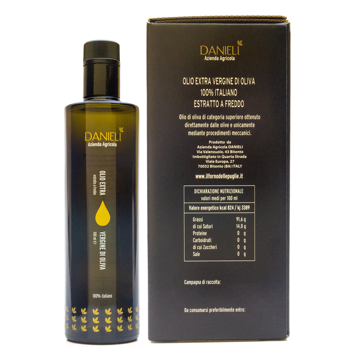 Danieli Olio Extravergine Oliva evo 12x500ml coratina