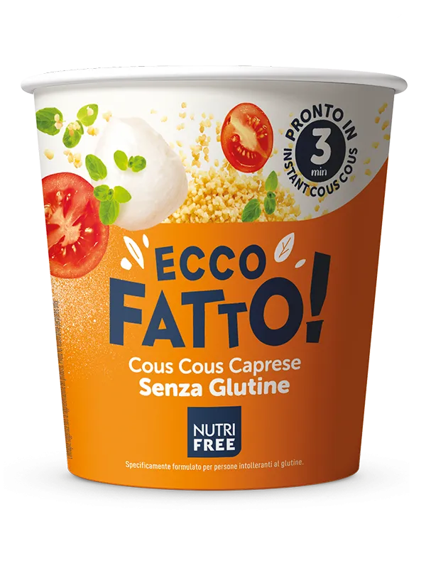 Nutrifree Instant Cup Caprese Cous Cous mozzarella pomodoro