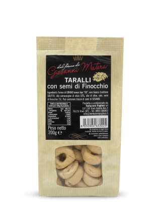Tentazioni Pugliesi Matera Taralli Finocchio 6x200g Classici