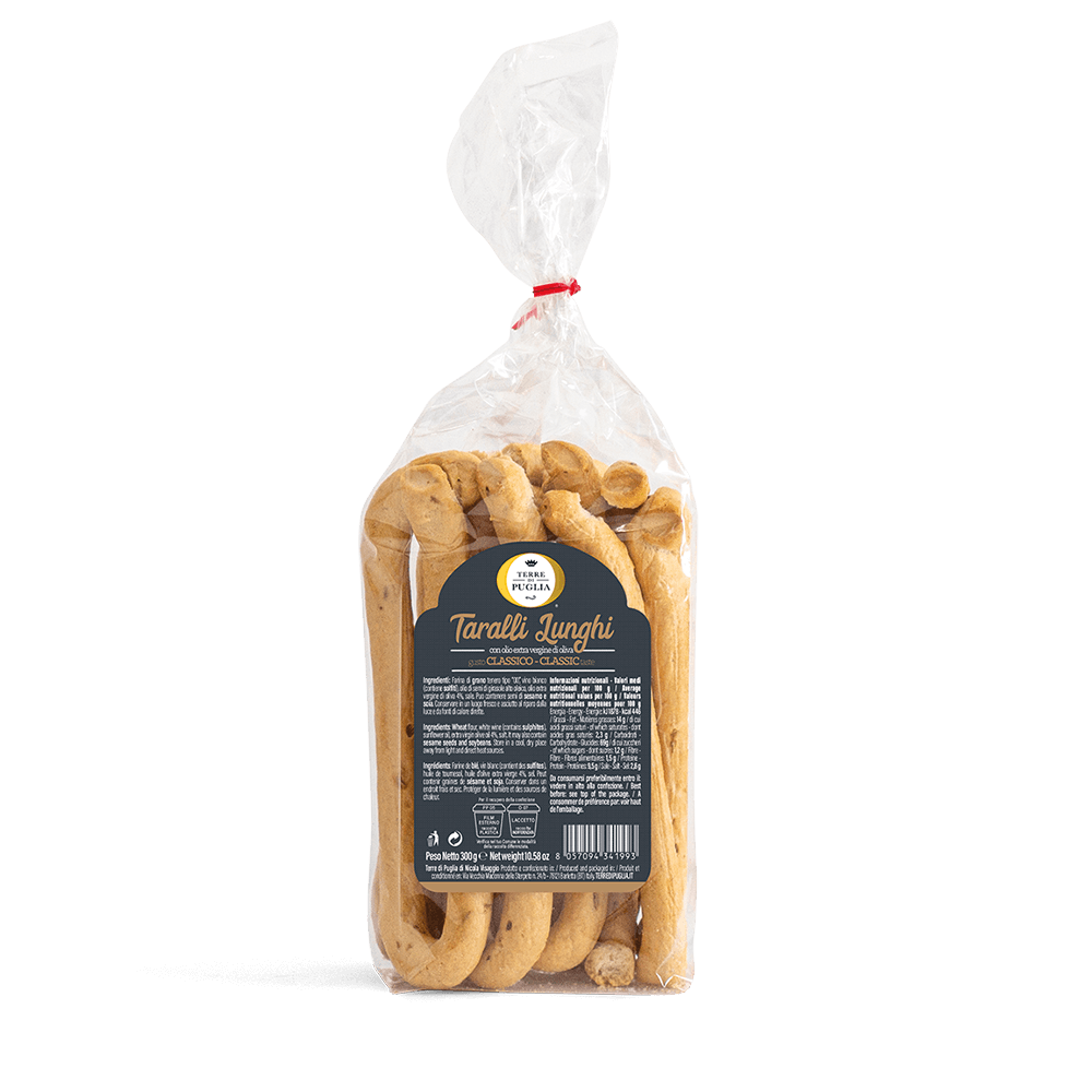 Terre di Puglia Taralli Lunghi Fatti a Mano Classico 300g