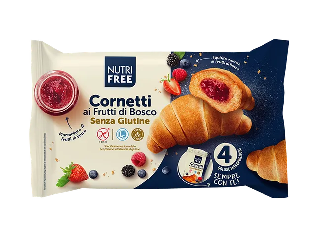 Nutrifree Cornetti Frutti di Bosco senza glutine 4 pezzi