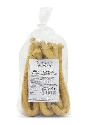 Tentazioni Pugliesi Fatti a Mano Taralli lunghi EVO 6x400g