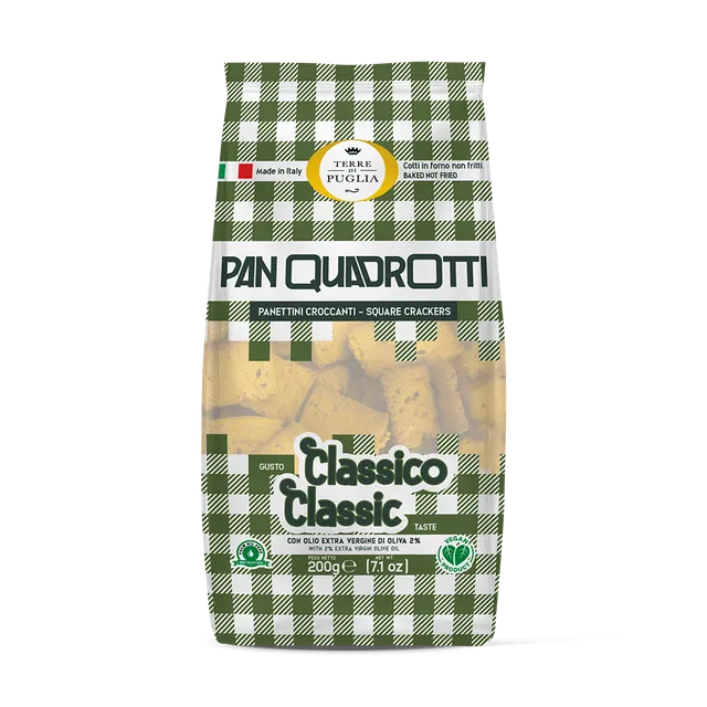 Terre di Puglia Panquadrotti 200g Classico snack da forno