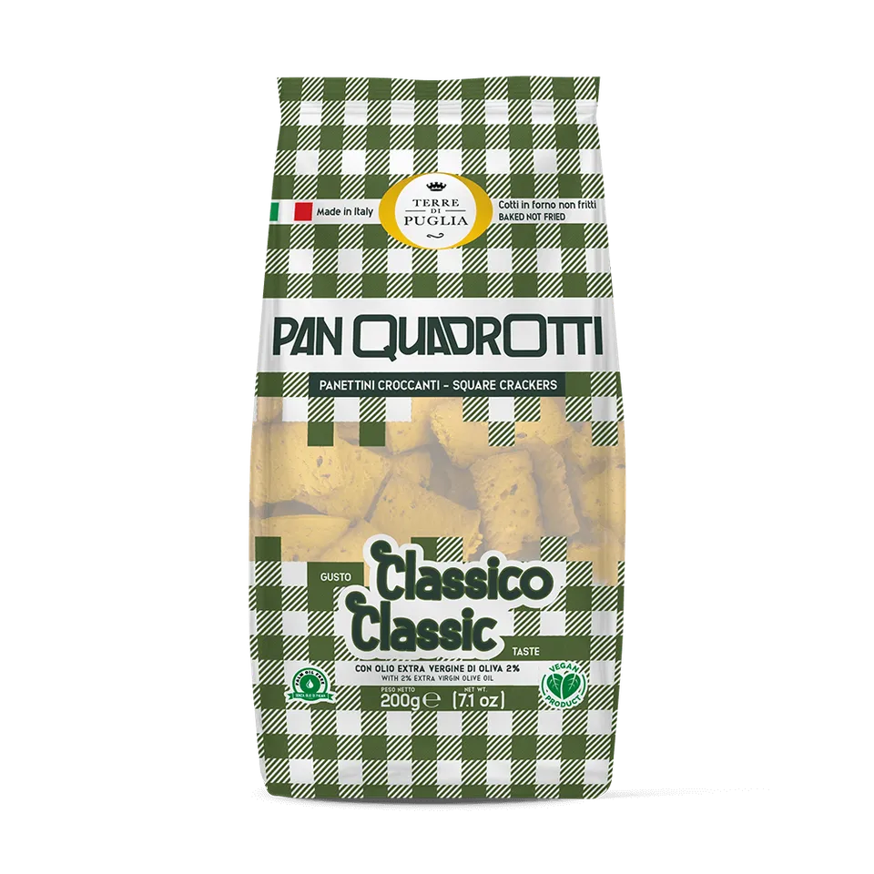 Terre di Puglia Panquadrotti 200g Classico snack da forno