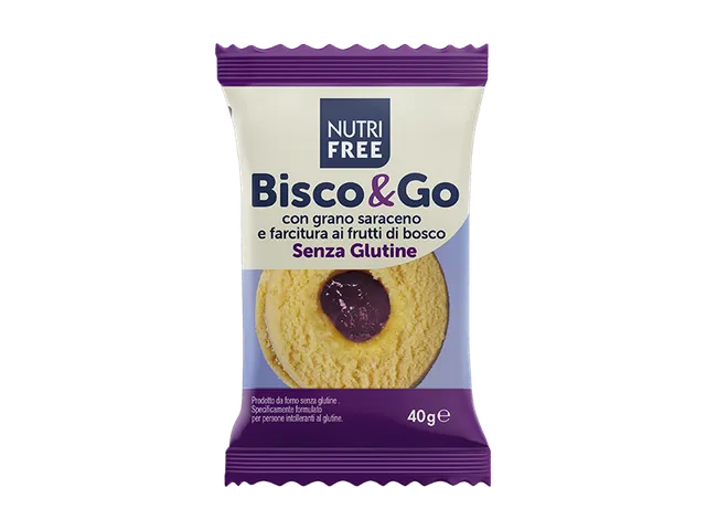 Nutrifree Bisco&Go biscotti grano saraceno frutti di bosco