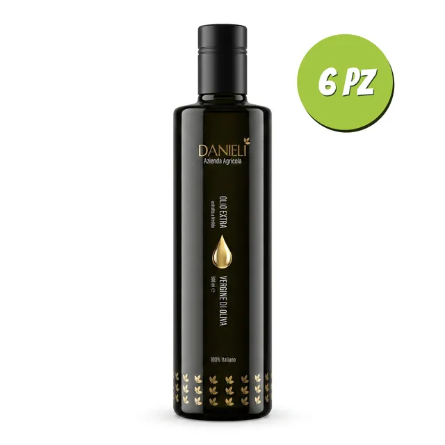Danieli Olio Extravergine oliva evo 500ml 6 bottiglie fruttato