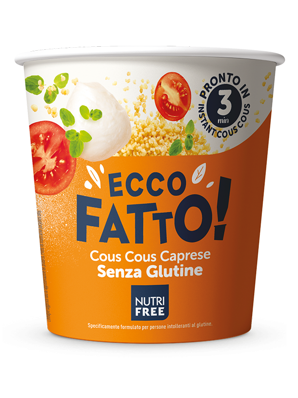 Nutrifree Instant Cup Caprese Cous Cous mozzarella pomodoro