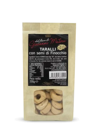 Tentazioni Pugliesi Matera Taralli Finocchio 6x200g Classici
