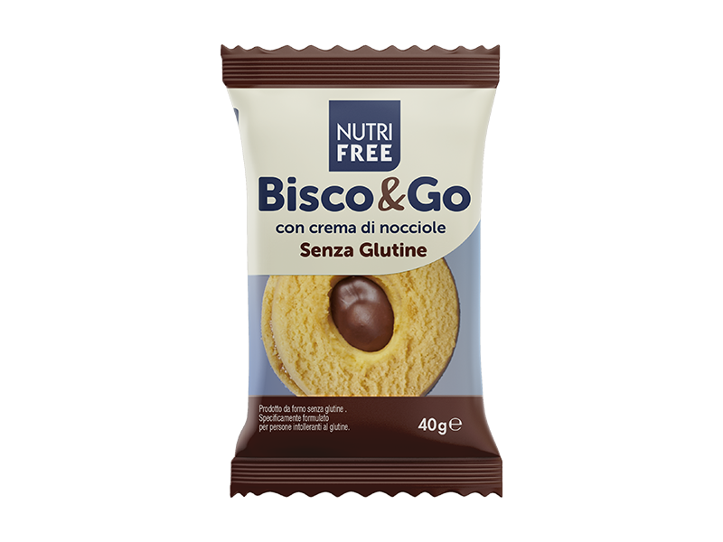 Nutrifree Merende e snack Bisco&Go crema nocciole monoporzione