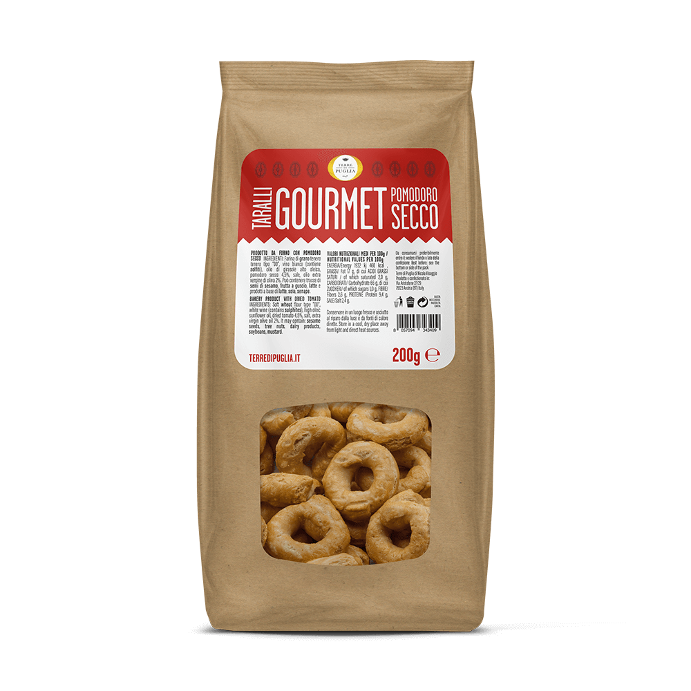 Terre di Puglia Taralli Gourmet Pomodoro Secco 200g