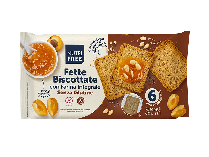 Nutrifree Fette Biscottate Integrali senza glutine 6 monoporzioni