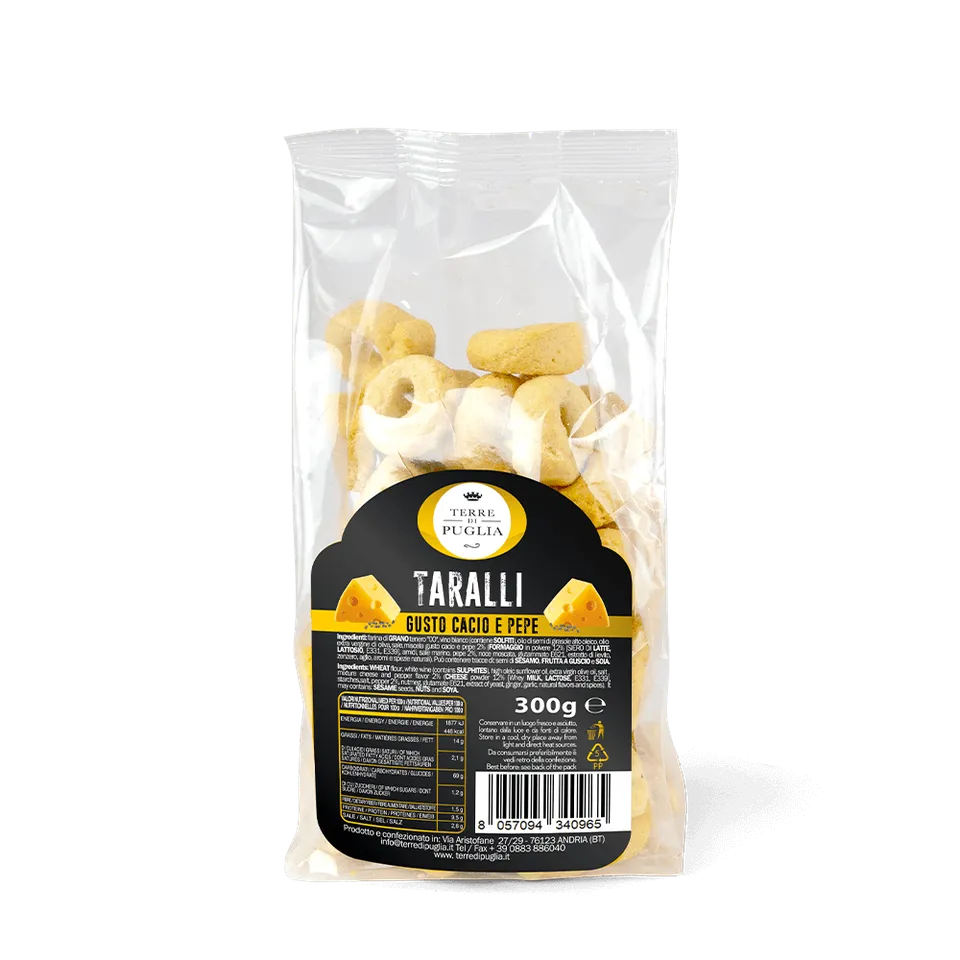 Terre di Puglia Tradizione cacio e pepe taralli 300g