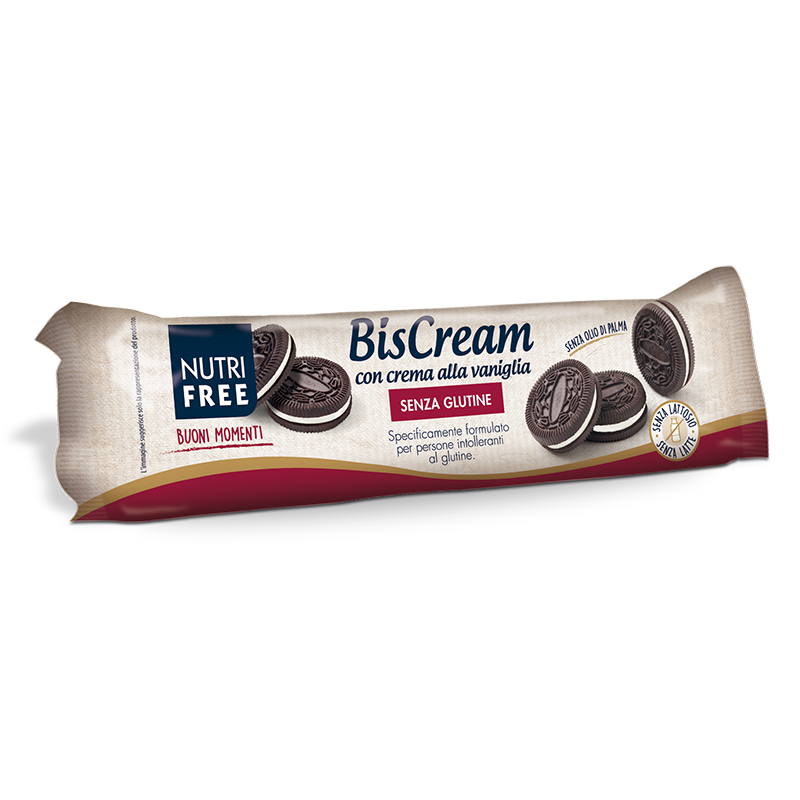 Nutrifree Biscream Vaniglia biscotti farciti senza glutine