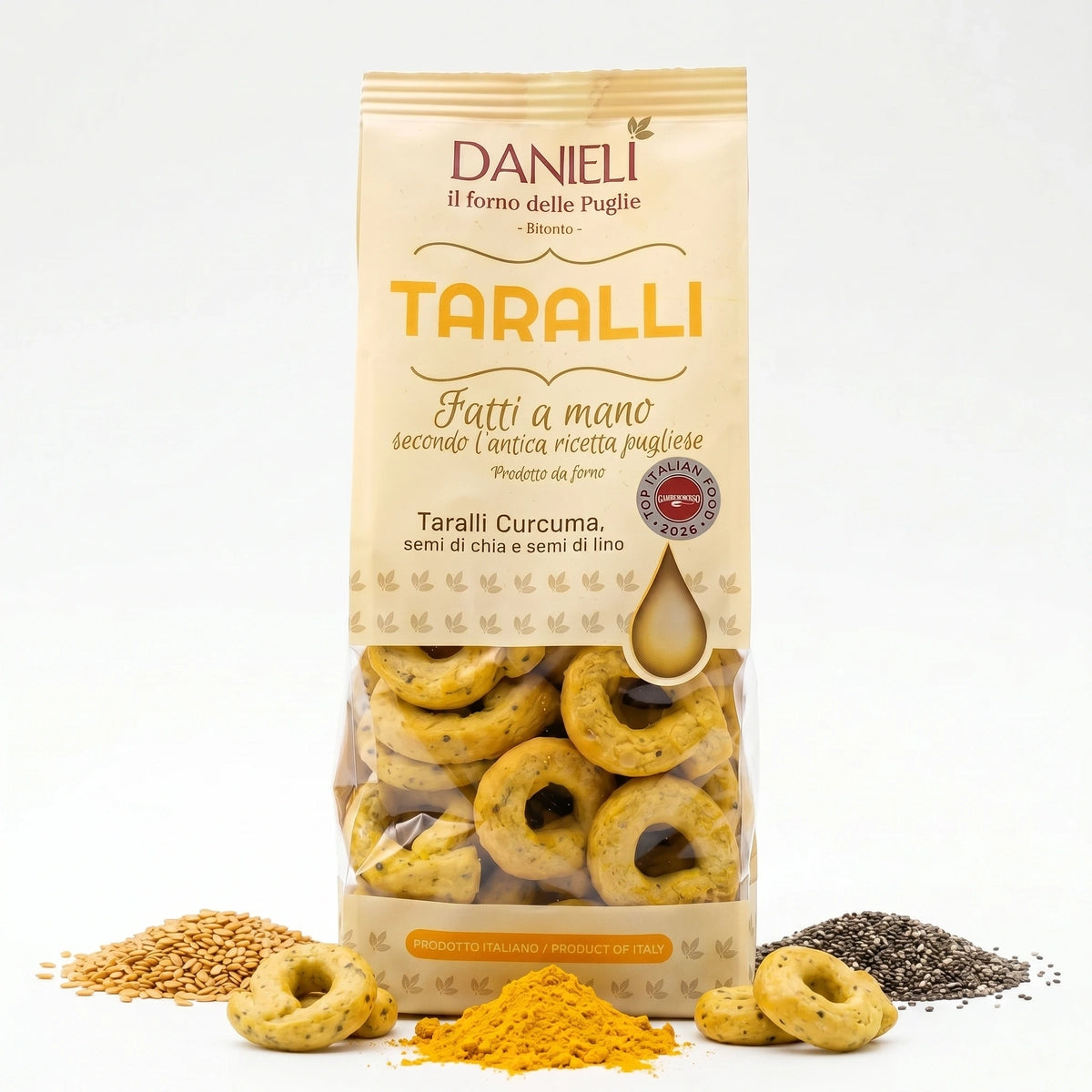 Danieli Taralli Salutari curcuma taralli 240g chia lino