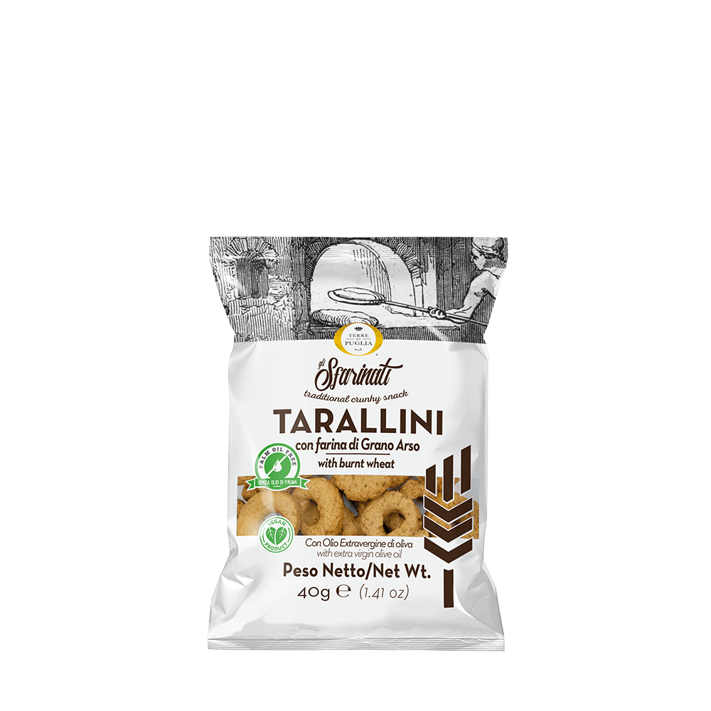 Terre di Puglia Sfarinati cracker Grano Arso 40g