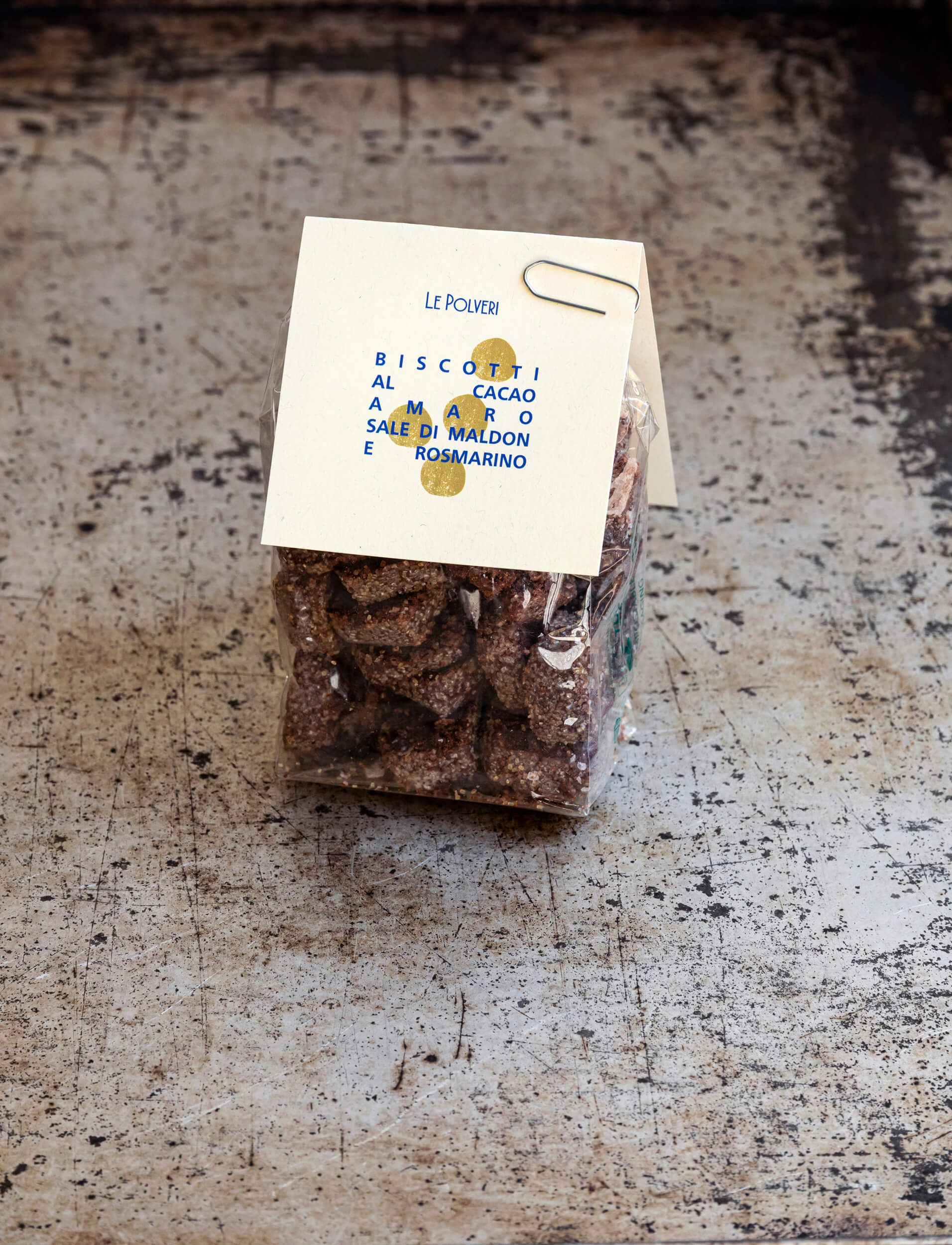 Aurora Zancanaro Biscotti cacao amaro rosmarino 170g sale Maldon