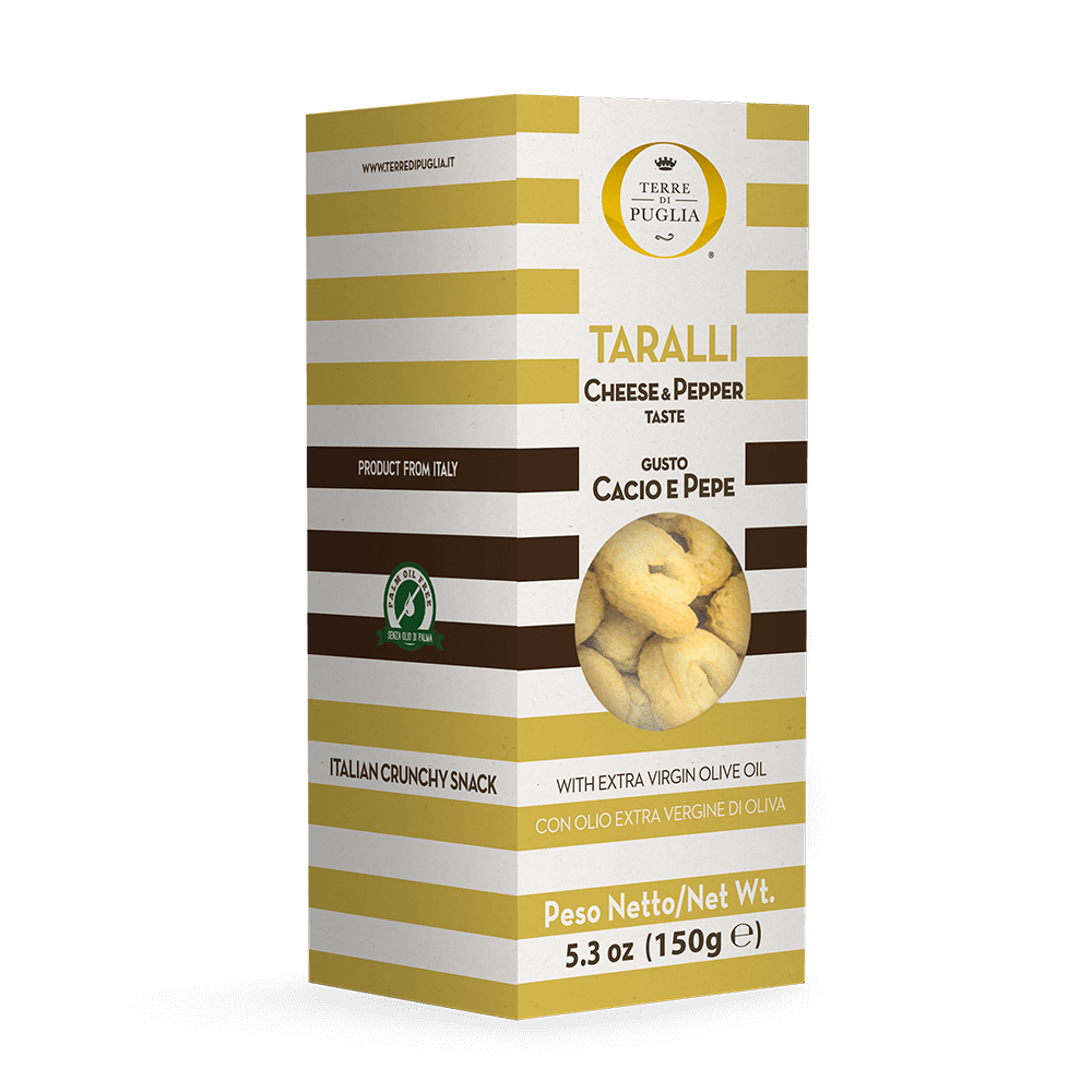 Terre di Puglia Taralli Gourmet Cacio Pepe 150g