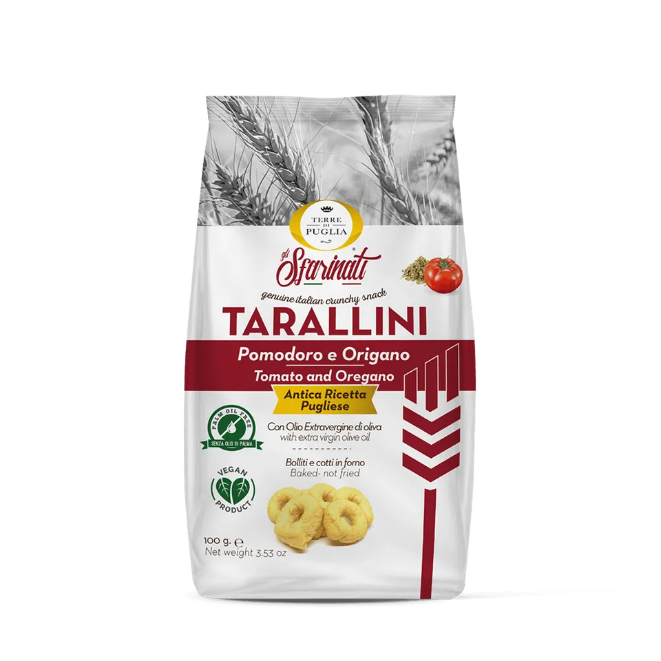 Terre di Puglia Sfarinati snack pomodoro origano 100g forno
