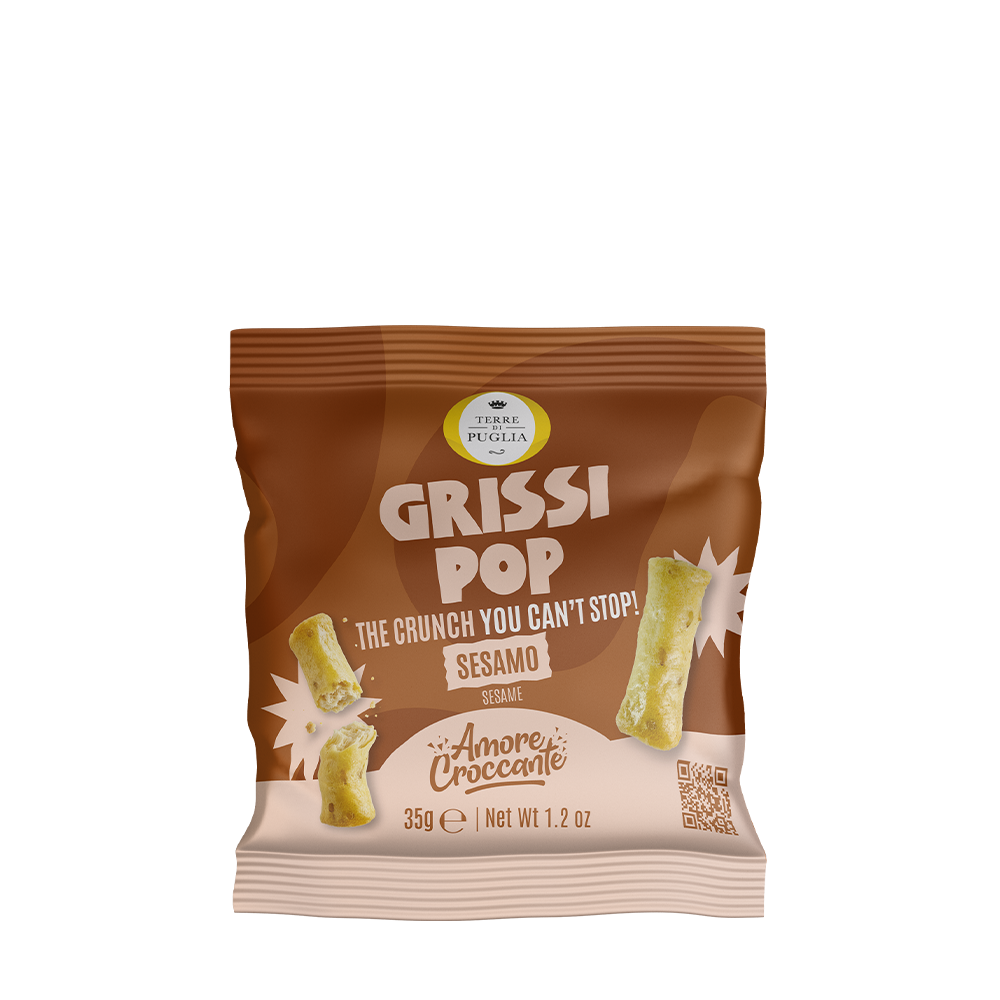 Terre di Puglia Grissi Pop Grissini gusto Sesamo 35g al forno