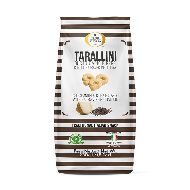 Terre di Puglia Millerighe Cacio e Pepe tarallini 230g