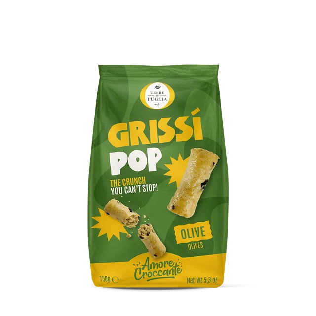 Terre di Puglia Grissi Pop olive 150g grissini