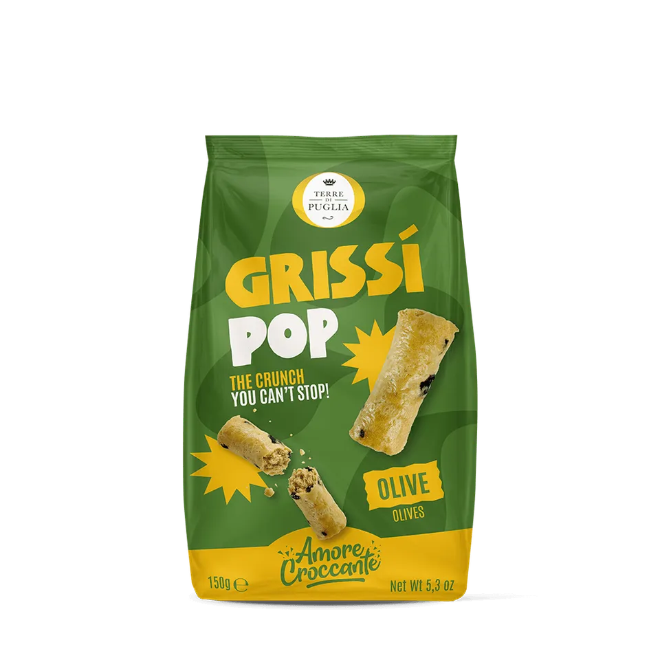 Terre di Puglia Grissi Pop olive 150g grissini