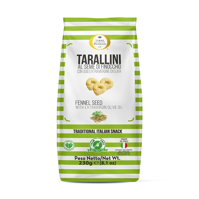 Terre di Puglia Millerighe Taralli Semi di Finocchio 230g forno
