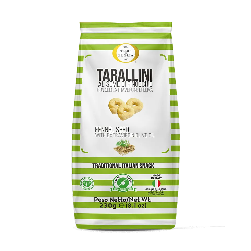 Terre di Puglia Millerighe Taralli Semi di Finocchio 230g forno
