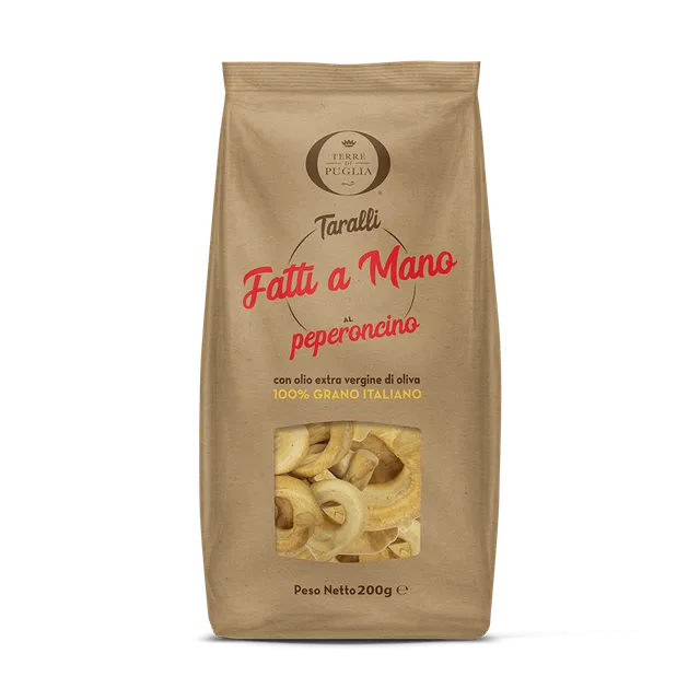 Terre di Puglia Taralli Fatti a Mano Peperoncino 200g