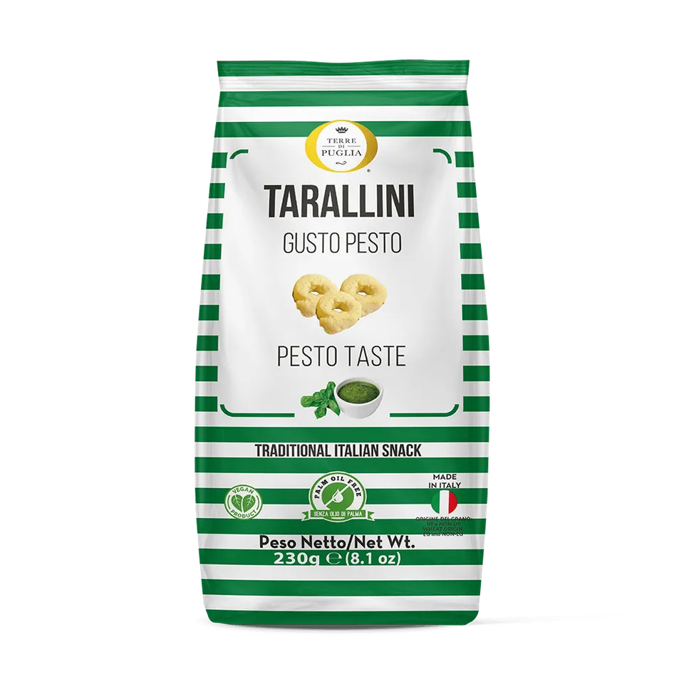 Terre di Puglia Millerighe Taralli gusto Pesto 230g al forno