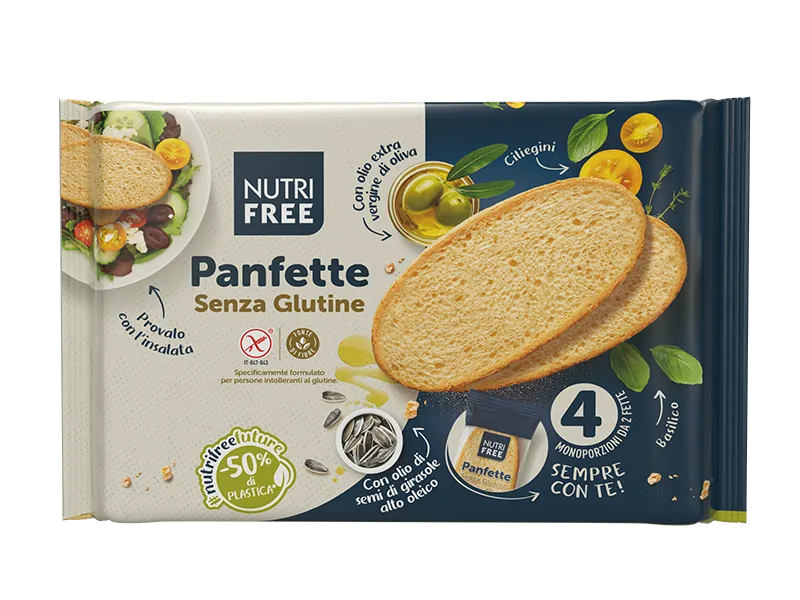 Nutrifree Panfette pane senza glutine 4 monoporzioni 8 fette