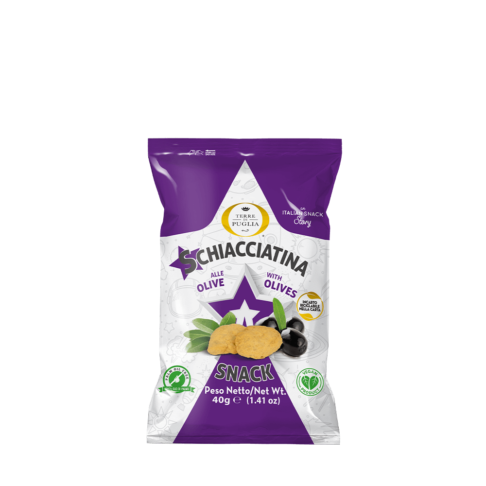 Terre di Puglia Schiacciatina Snack snack 40g olive 50pz