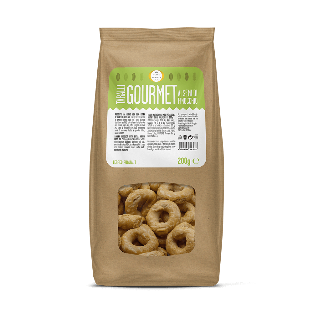 Terre di Puglia Taralli Gourmet finocchio 200g forno