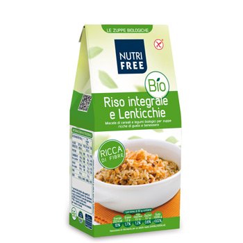 Nutrifree Instant Cup Zuppa Riso Integrale e Lenticchie fibre