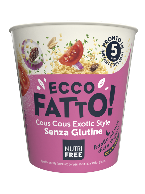 Nutrifree Instant Cup Exotic Style Cous Cous al curry