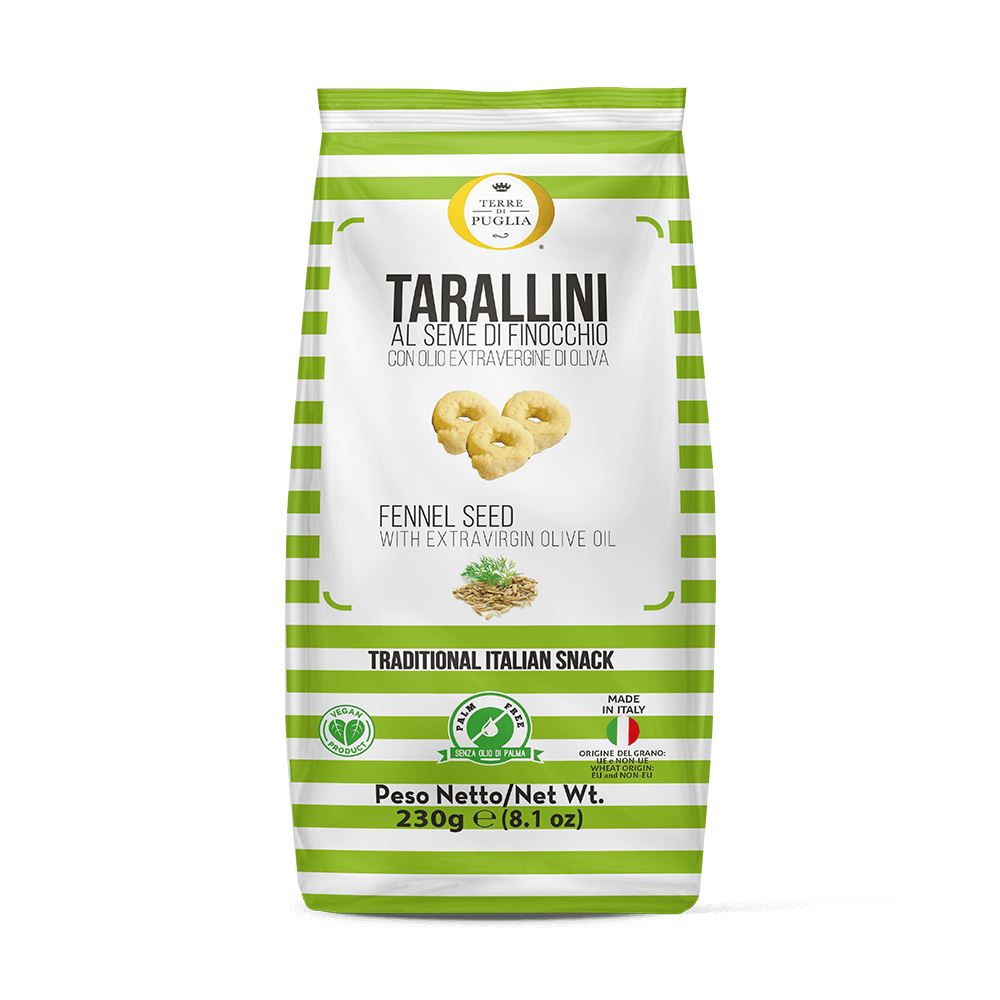Terre di Puglia Millerighe Taralli Semi di Finocchio 230g forno