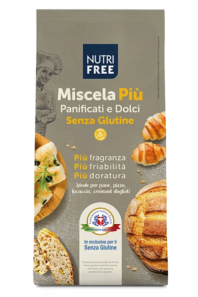 Nutrifree Miscela Più farina senza glutine per pane e dolci