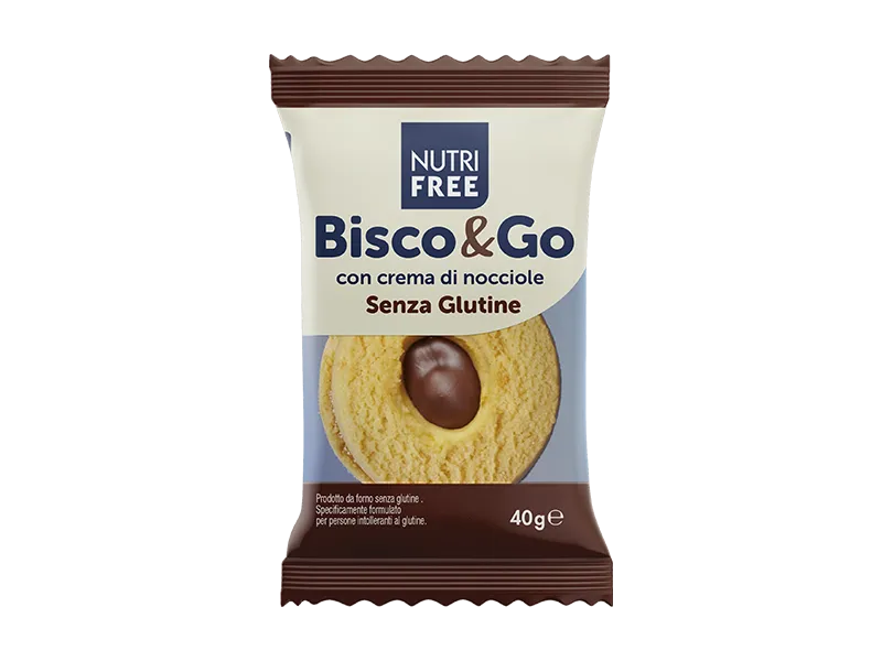 Nutrifree Merende e snack Bisco&Go crema nocciole monoporzione