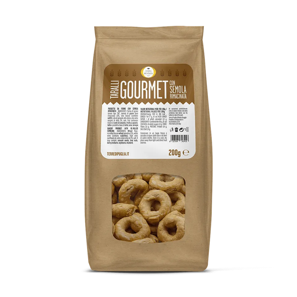 Terre di Puglia Taralli Gourmet semola rimacinata taralli 200g